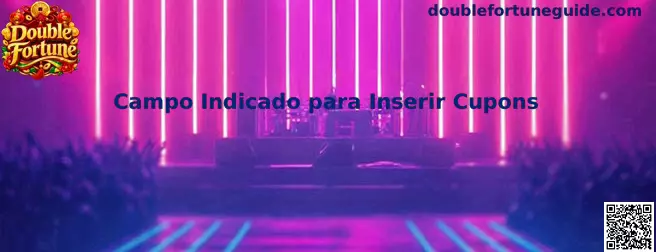 Campo Indicado para Inserir Cupons no Double Fortune