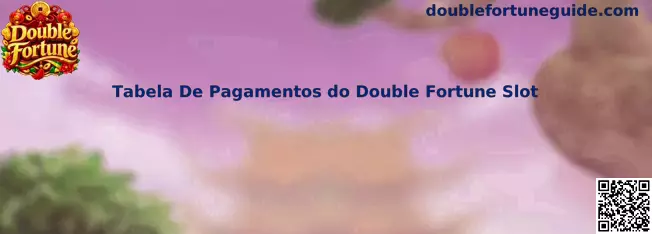 Tabela De Pagamentos do Double Fortune Slot com símbolos e multiplicadores